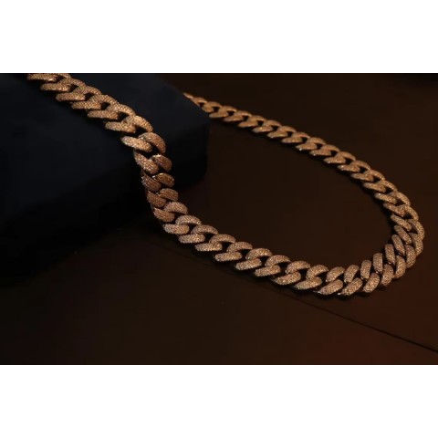 Hip Hop Men's Fashion Jewelry - 16MM Heavy Cuban Chain with Moissanite Pendant
