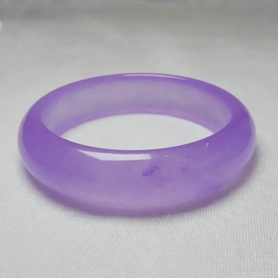 Genuine High-Quality Hand-Carved Violet Jade Bangle