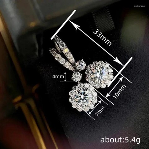 Dangle Earrings Women 2025 Cube Zirconia Snowflake Set Shiny Charm Jewelry