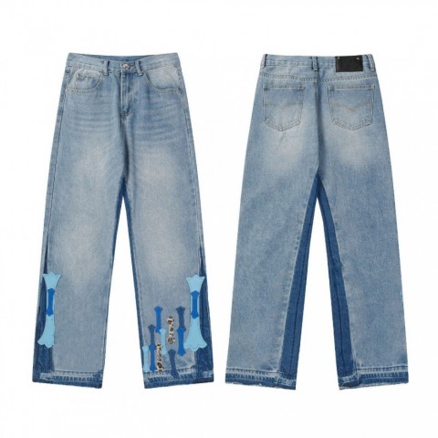 High-Quality Trendy Unisex Cross Design Jeans for Men
