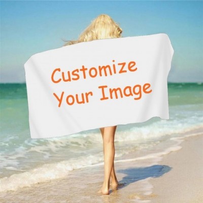 Customizable 3D Beach Bath Towel - Polyester Square Funny Design for Men - Outdoor Swim Gift