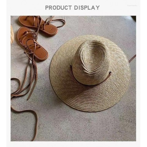 Wide Brim Straw Sun Hat for Women - 2025 Fashionable Beach Hat