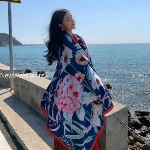 Bikini Cover Sarong Twill Cotton Beach Scarf for Women