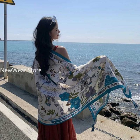 Bikini Cover Sarong Twill Cotton Beach Scarf for Women