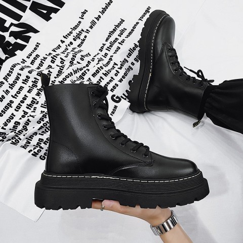 2024 Fall Winter Men's Stylish Martin Boots - Comfortable High Top Leather Snow Shoes