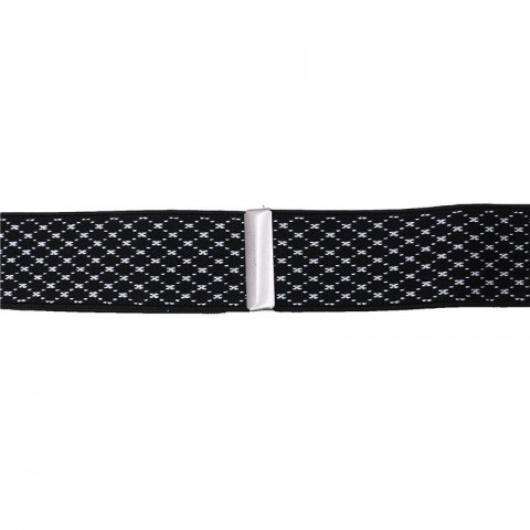 Premium Men's Brown Leather Trimmed 35mm Elastic Suspenders for Tuxedos