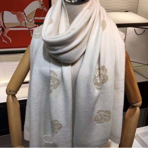 High Quality Pashmina Cashmere Flower Embroidery Scarves for Women