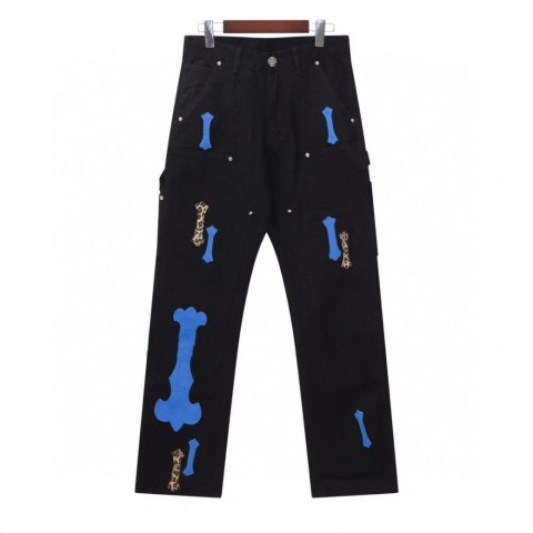 High-Quality Trendy Unisex Cross Design Jeans for Men