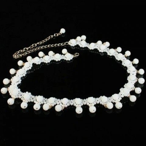 Ladies Fashion Pearl Waist Chain Beads Belt for Daily Wear & Weddings