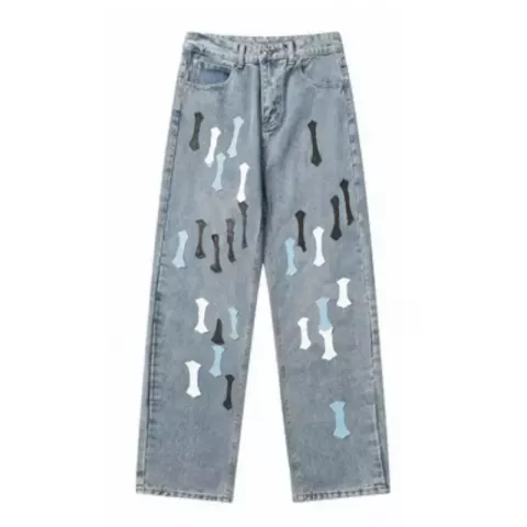 High-Quality Trendy Unisex Cross Design Jeans for Men