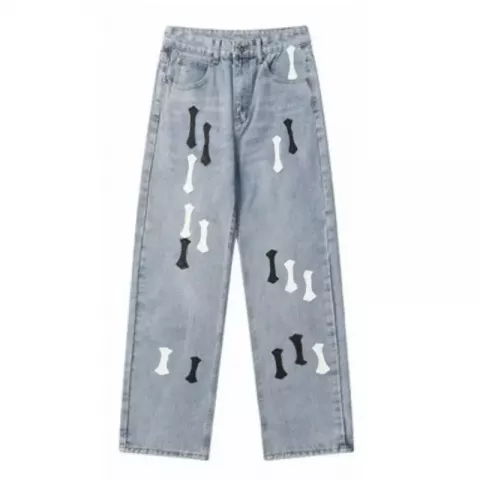 High-Quality Trendy Unisex Cross Design Jeans for Men