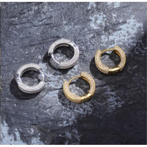 18K Gold Plated Bohemian Hoop Earrings for Unisex Christmas Gift