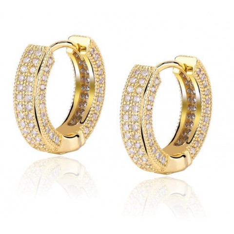 18K Gold Plated Bohemian Hoop Earrings for Unisex Christmas Gift