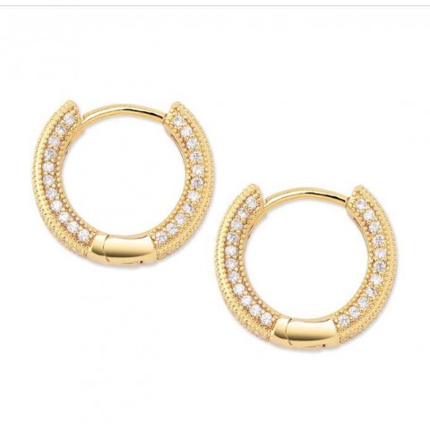 18K Gold Plated Bohemian Hoop Earrings for Unisex Christmas Gift