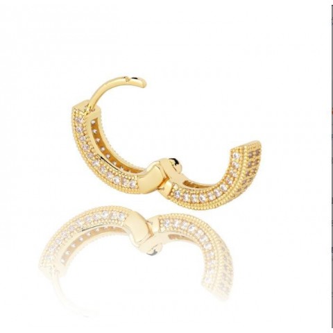 18K Gold Plated Bohemian Hoop Earrings for Unisex Christmas Gift