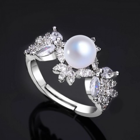Cubic Zirconia Pearl Jewelry Set - Women's Wedding Bridal Gift 250320