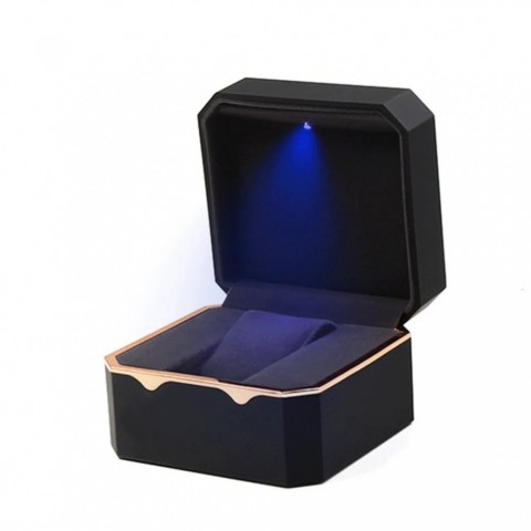 Luxury Single Watch Box with Soft Flannel Interior and LED Light Display