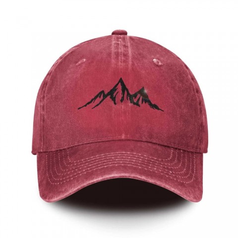 Ball Caps for Men - Soft Cotton Mountain Baseball Hat - Minimalist Style