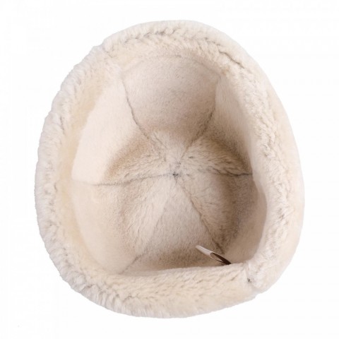 Unisex Premium Genuine Sheepskin Leather Beanie Hat - Warm Soft Fur Winter Cap