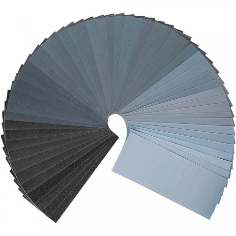 High Grit Wet & Dry Sandpaper Set, 240-3000 Grit for Wood & Metal Finishing