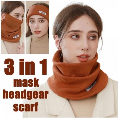 Elegant Women's Winter Anti-cold Knitted Scarf & Face Mask for Outdoor Activities 241230