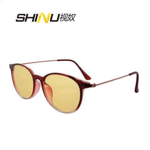 Blue Light Blocking Adumbral PC Frame Glasses for Women - Orange & Yellow Lenses
