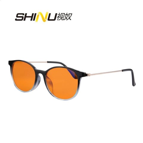 Blue Light Blocking Adumbral PC Frame Glasses for Women - Orange & Yellow Lenses