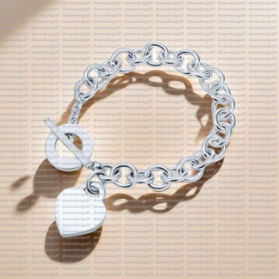 Other Women's Classic Heart Titanium Bracelet with White Cubic Zirconia