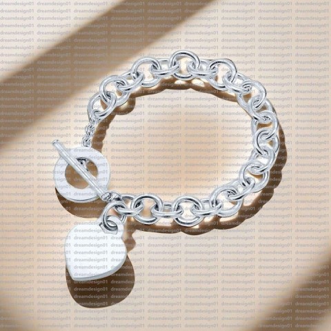 Other Women's Classic Heart Titanium Bracelet with White Cubic Zirconia