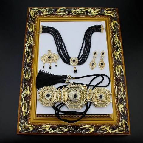 Sunspicems High-Quality Gold Moroccan Jewelry Set for Women