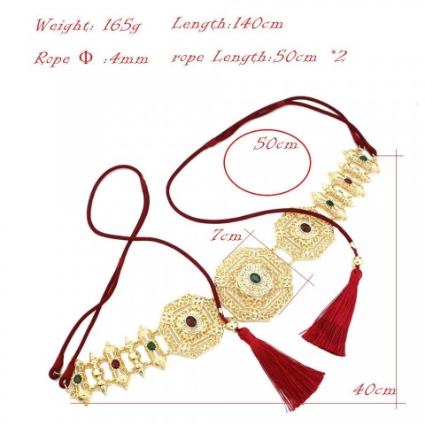 Sunspicems High-Quality Gold Moroccan Jewelry Set for Women