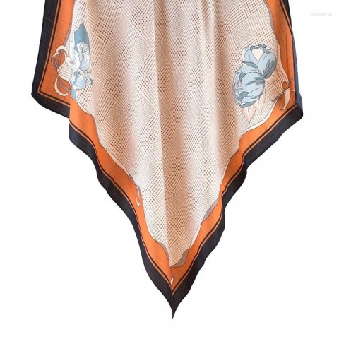 Elegant Fashion Thousand Bird Grid Print Scarf for Women, Versatile Neck & Wrap Shawl