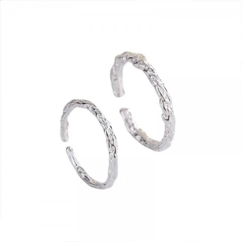 S925 Sterling Silver Branch and Wood Couple Ring for Men and Women Matching Jewelry