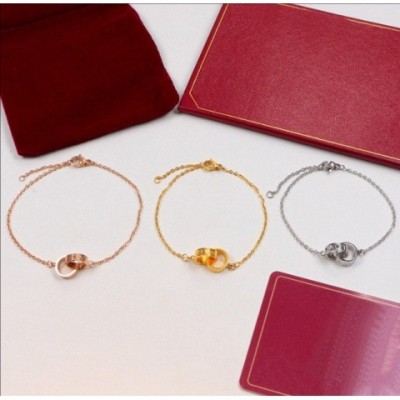 Double Ring Cake Bracelet in Rose Gold for Women