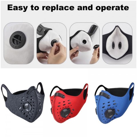 DHL Unisex Outdoor Cycling PM2.5 Protection Mask with Built-in Filter and Valve