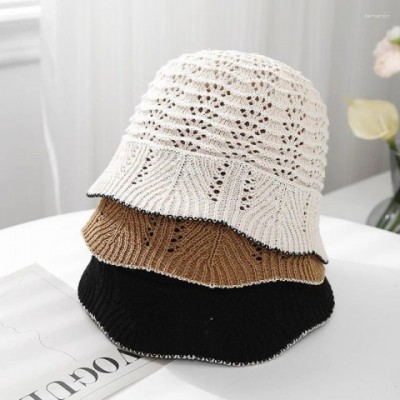 2025 Women's Fashionable Hollow Grid Bucket Hats