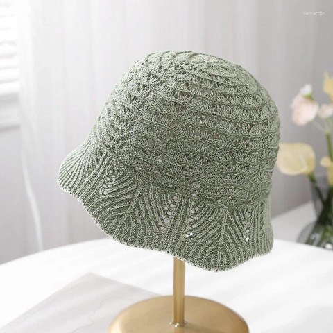 2025 Women's Fashionable Hollow Grid Bucket Hats