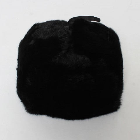 Russian Men's Genuine Fur Beret Hat - Warm and Stylish