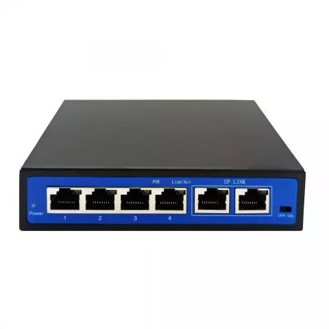 Anjielosmart 4-Port 10/100M Ethernet Uplink POE Switch for IP Video Door Phone Intercom