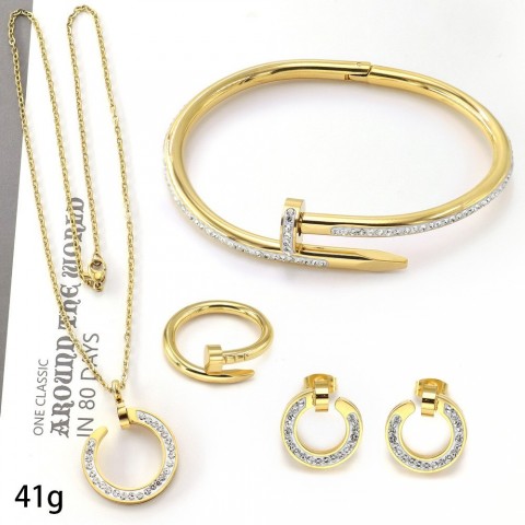 4SET Y2K Stainless Steel Triangle Pendant Necklaces for Unisex
