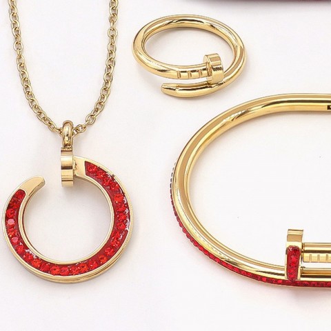 4SET Y2K Stainless Steel Triangle Pendant Necklaces for Unisex