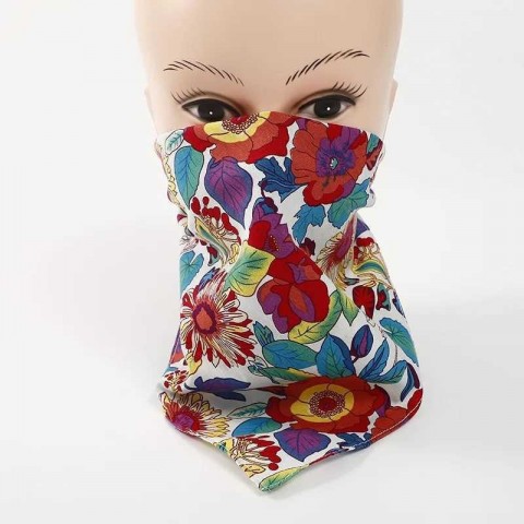 Handmade Japanese 3Pcs 46x46cm Retro Printed Cotton Bandana Set for Women W240921