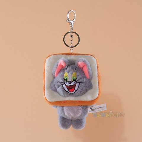 HUGKIS Tom and Jerry Plush Keychain Cosplay Gift for Boys