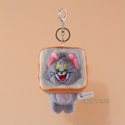 HUGKIS Tom and Jerry Plush Keychain Cosplay Gift for Boys