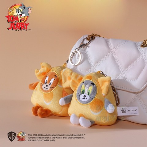 HUGKIS Tom and Jerry Plush Keychain Cosplay Gift for Boys