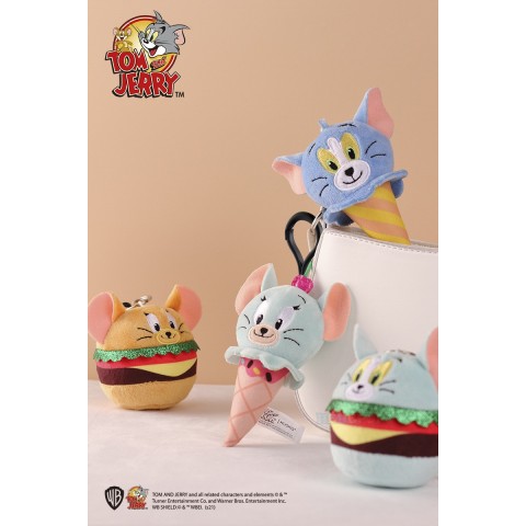 HUGKIS Tom and Jerry Plush Keychain Cosplay Gift for Boys
