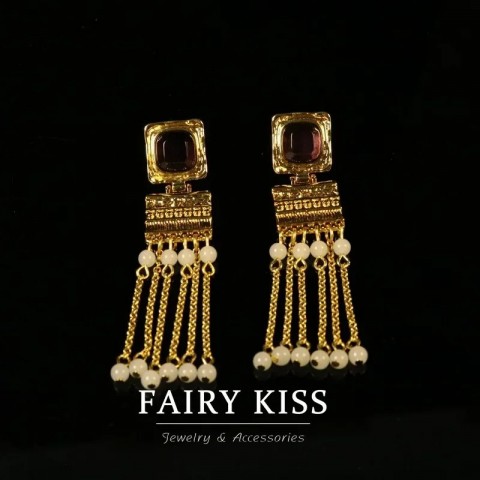 Small Exquisite Tassel Earrings for Women - Fashionable Commute Accessory 250103