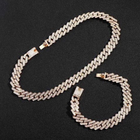 Pink Diamond Gothic Pendant Necklace for Men