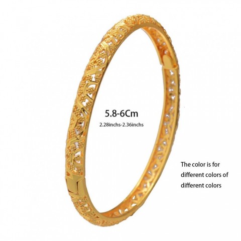 Bracelets Dubai Gold Color Bangle for Men Women Girls