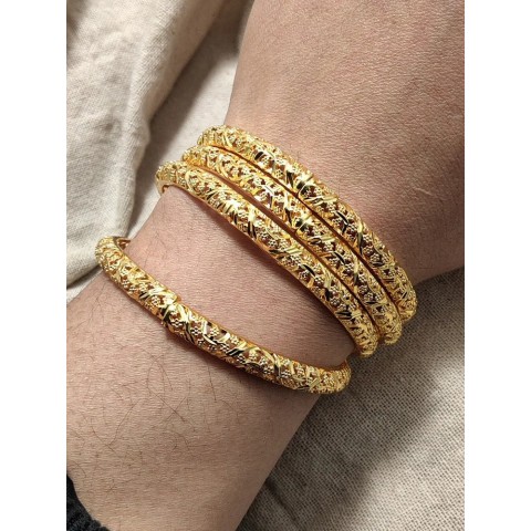 Bracelets Dubai Gold Color Bangle for Men Women Girls